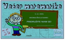 Večer matematike - obavijest o sudjelovanju