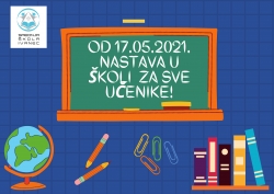 Odluka o izvođenju nastave i organizaciji rada od 17.5.2021. godine