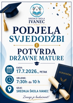 Podjela svjedodžbi i potvrda državne mature