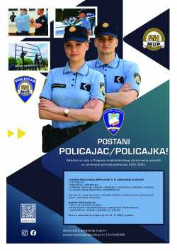 U tijeku su prijave za Program srednjoškolskog obrazovanja odraslih za zanimanje policajac/policajka u 2022./2023.