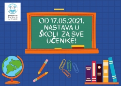 Protokol i organizacija rada Srednje škole Ivanec od 17. svibnja 2021. godine